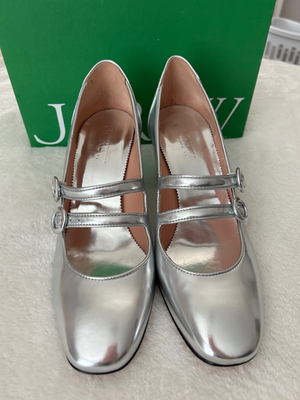J. Crew Metallic Mary Jane shoe